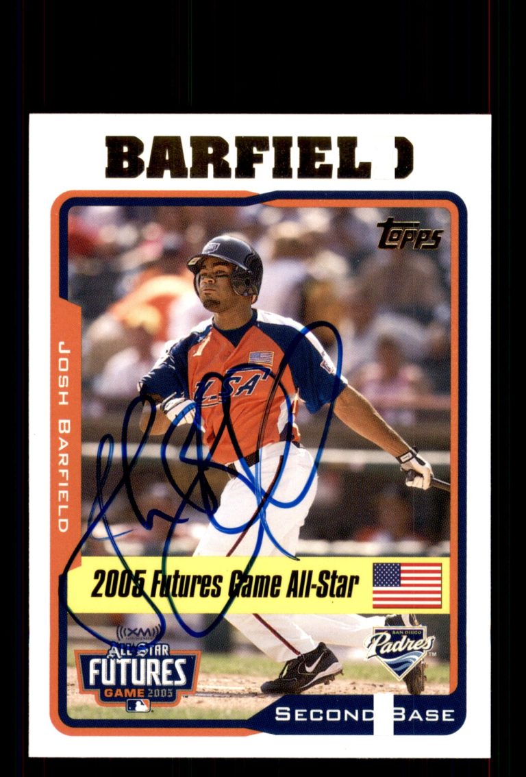 Signed Baseball Card Auto Josh Barfield 2005 Topps Update #UH218 Padres