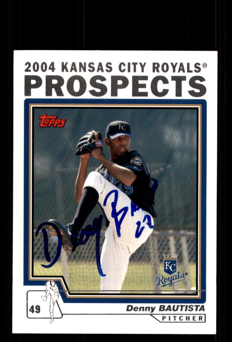 Signed Baseball Card Auto Denny Bautista 2004 Topps Traded #T98 Royals