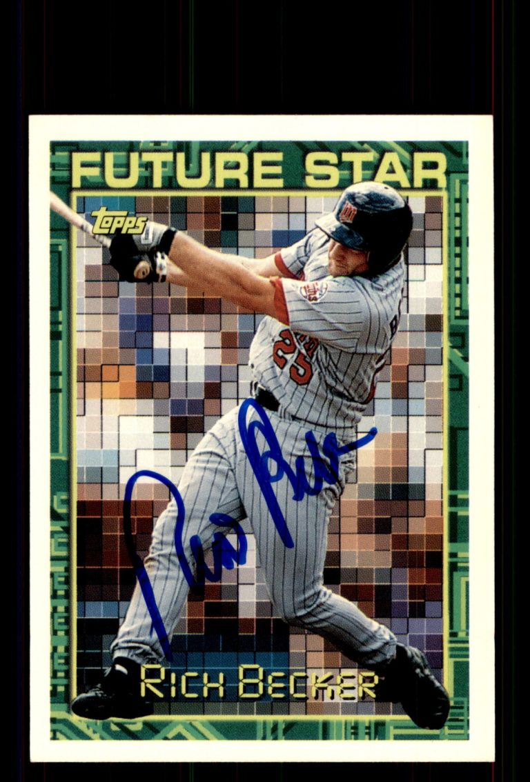 Signed Baseball Card Auto Rich Becker 1994 Topps #71 Minnesota Twins