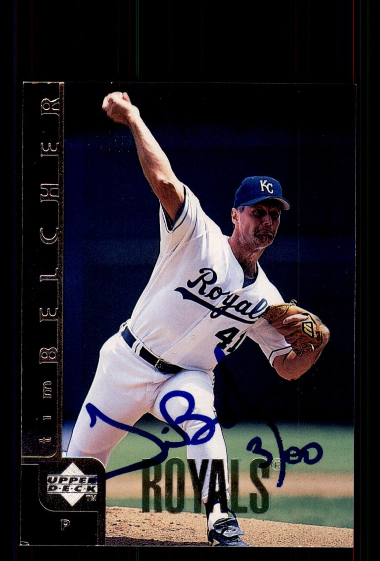 Signed Baseball Card Auto Tim Belcher 1998 Upper Deck #107 Kansas City Royals