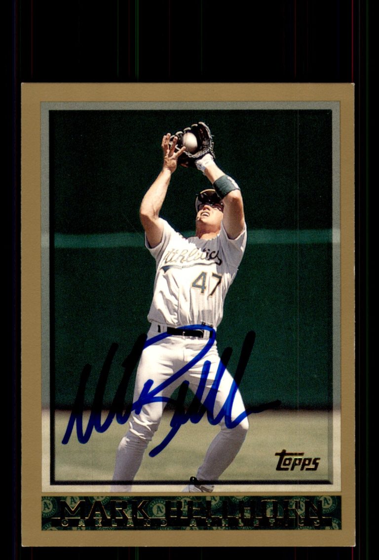 Signed Baseball Card Auto Mark Bellhorn 1998 Topps #347 Oakland Athletics
