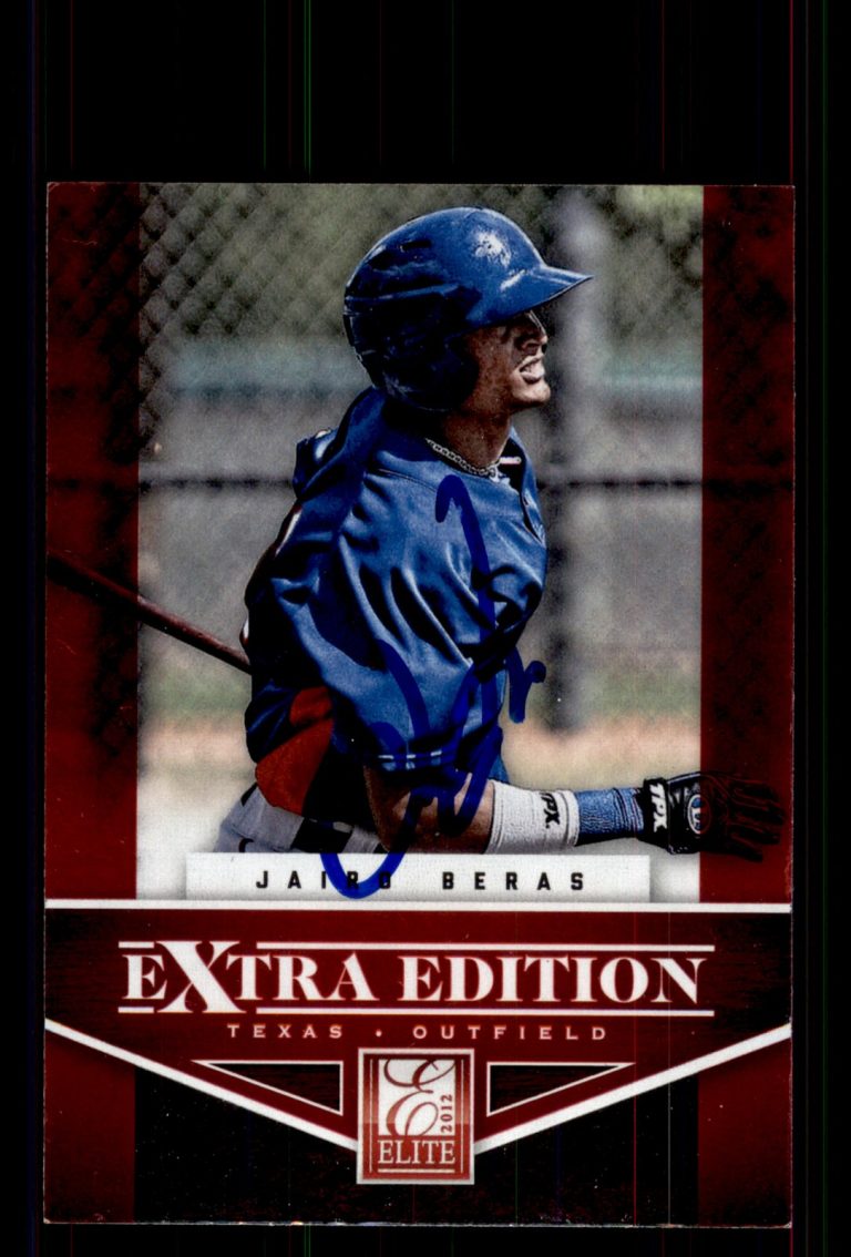 Signed Baseball Card Auto Jairo Beras 2012 Panini Elite Extra Edition #72