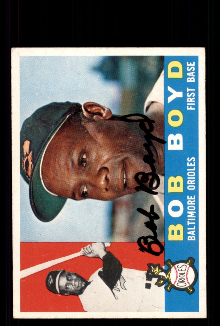 Signed Baseball Card Auto Bob Boyd 1960 Topps #207 Baltimore Orioles