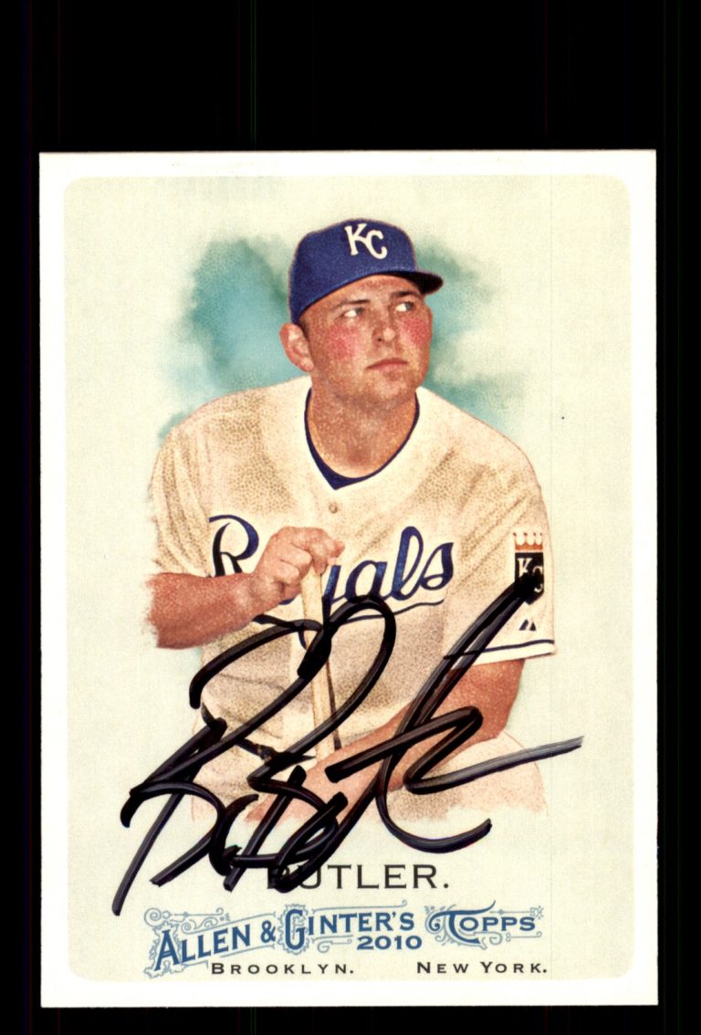 Signed Baseball Card Auto Billy Butler 2010 Topps Allen & Ginter #113 Royals