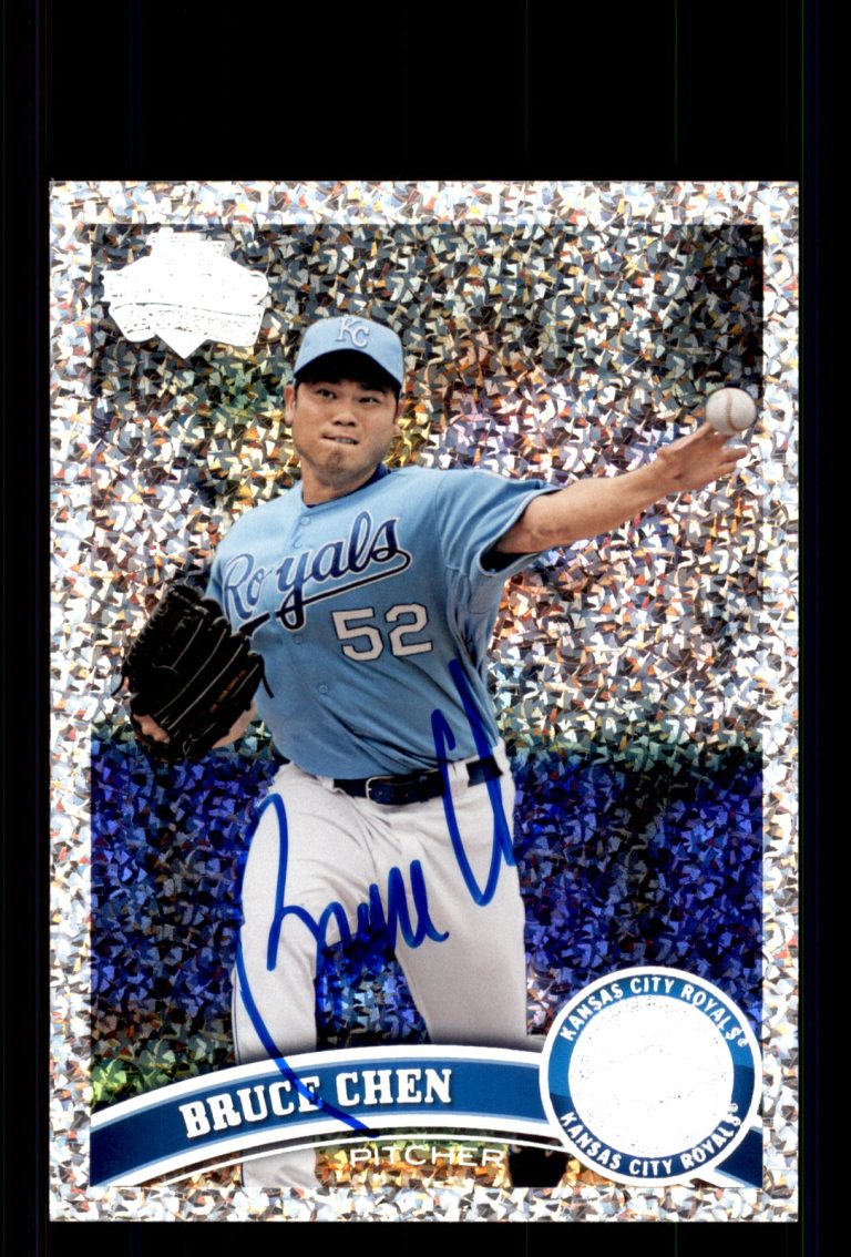 Signed Baseball Card Auto Bruce Chen 2011 Topps Update #US168 Kansas City Royals
