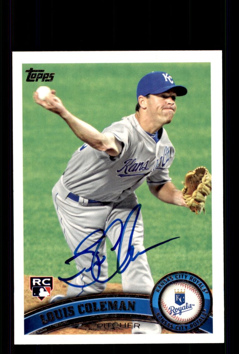 Signed Baseball Card Auto Louis Coleman 2011 Topps Update #US213 Royals