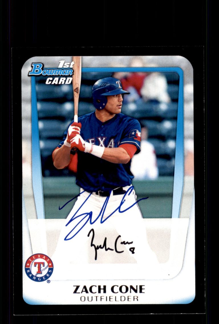 Signed Baseball Card Auto Zach Cone 2011 Bowman Draft Picks & Prospects #BDPP22