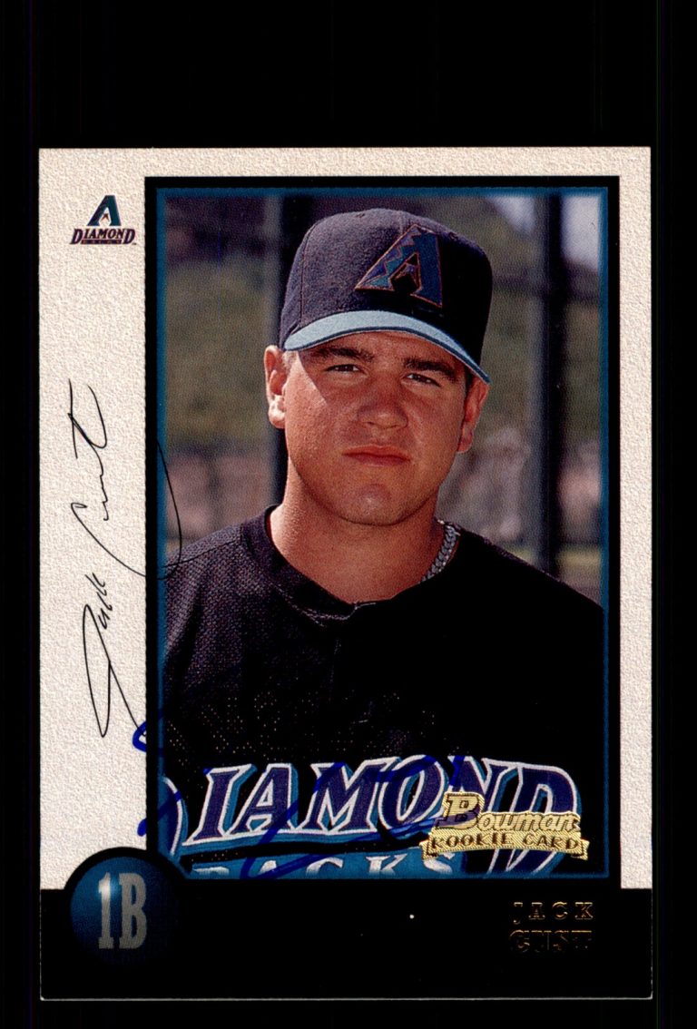 Signed Baseball Card Auto Jack Cust 1998 Bowman #153 Arizona Diamondbacks
