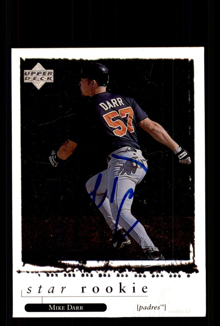 Signed Baseball Card Auto Mike Darr 1998 Upper Deck #557 San Diego Padres