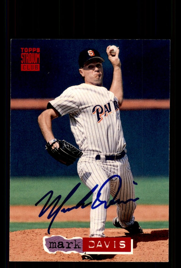 Signed Baseball Card Auto Mark Davis 1994 Stadium Club #497 San Diego Padres