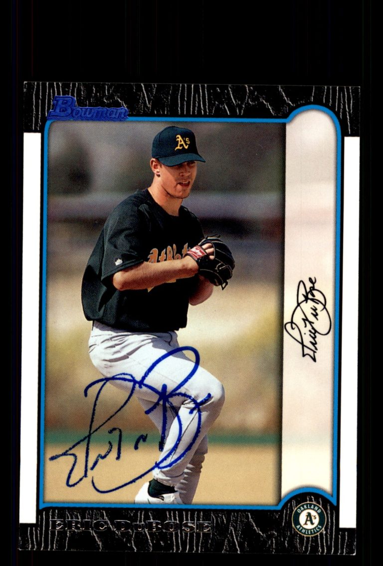 Signed Baseball Card Auto Eric DuBose 1999 Bowman #359 Oakland Athletics