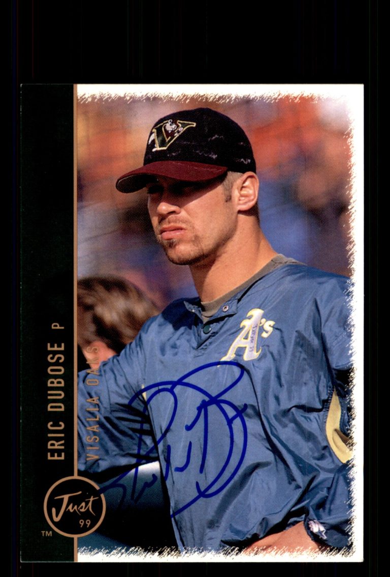Signed Baseball Card Auto Eric Dubose 1999 Just #17 Visalia Oaks