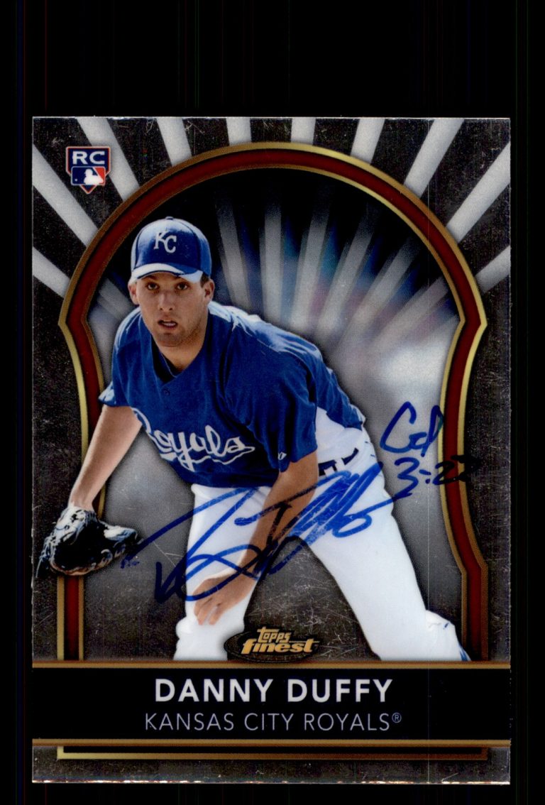 Signed Baseball Card Auto Danny Duffy 2011 Finest #65 Kansas City Royals
