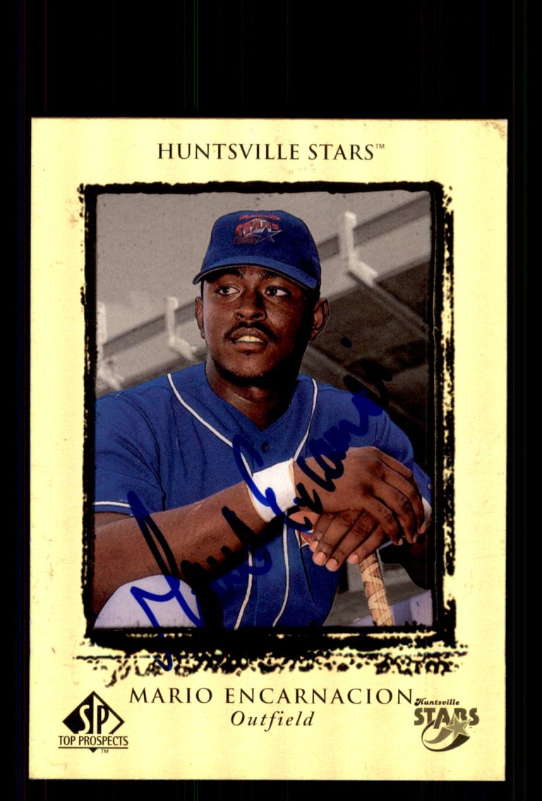 Signed Baseball Card Auto Mario Encarnacion 1999 SP Top Prospects #43