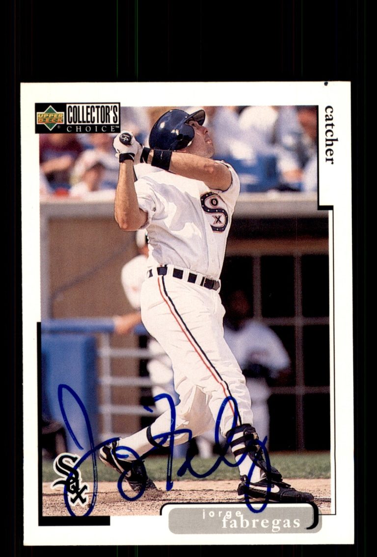 Signed Baseball Card Auto Jorge Fabregas 1998 Collector's Choice #64