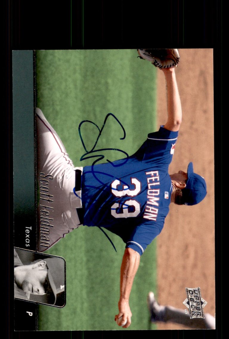 Signed Baseball Card Auto Scott Feldman 2010 Upper Deck #505 Texas Rangers