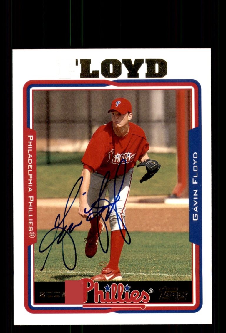 Signed Baseball Card Auto Gavin Floyd 2005 Topps #582 Philadelphia Phillies