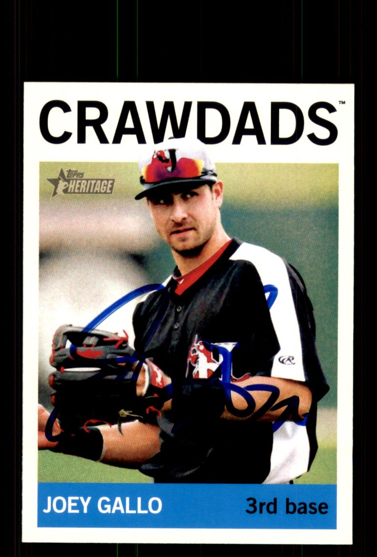Signed Baseball Card Auto Joey Gallo 2013 Topps Heritage Minor League #62