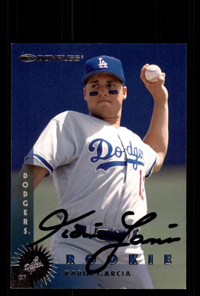 Signed Baseball Card Auto Karim Garcia 1997 Donruss #360 Los Angeles Dodgers