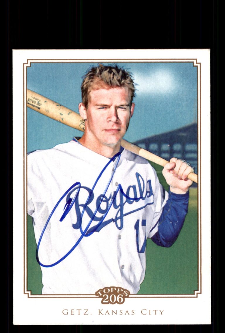 Signed Baseball Card Auto Chris Getz 2010 Topps 206 #151 Kansas City Royals