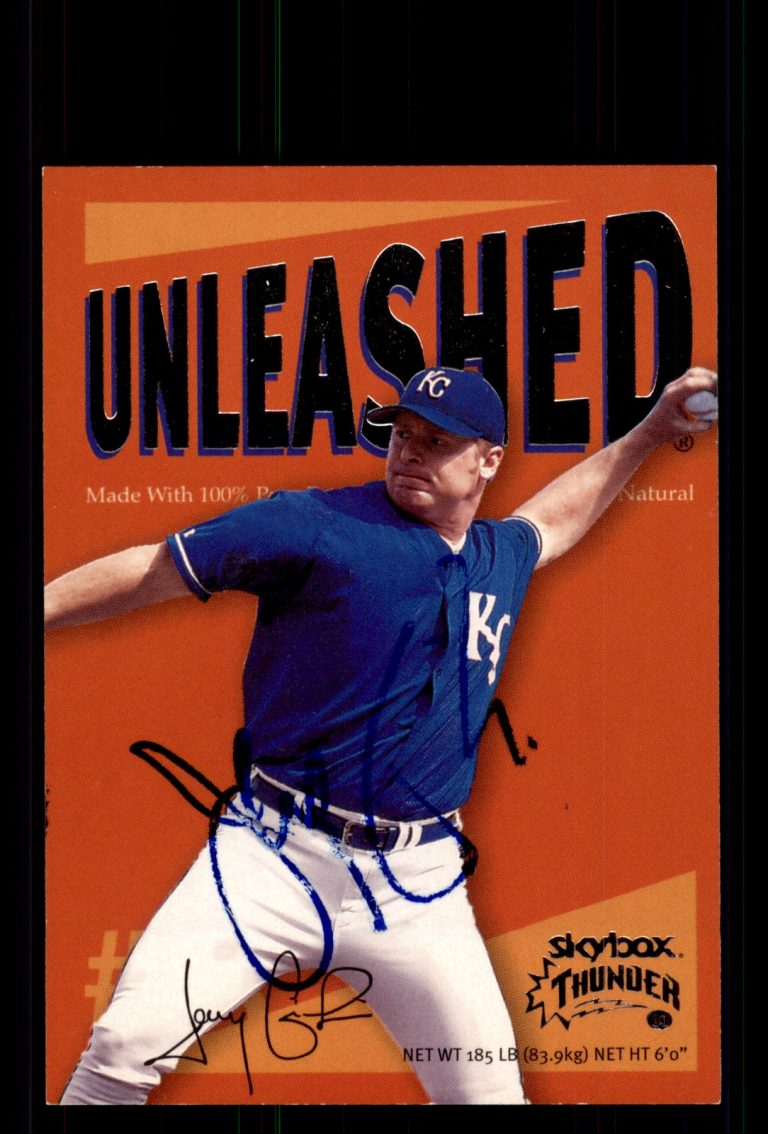 Signed Baseball Card Auto Jeremy Giambi 1999 SkyBox Thunder #6 (U) Royals
