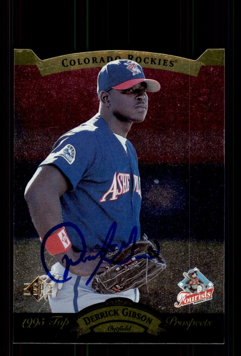 Signed Baseball Card Auto Derrick Gibson 1995 SP Top Prospects #50