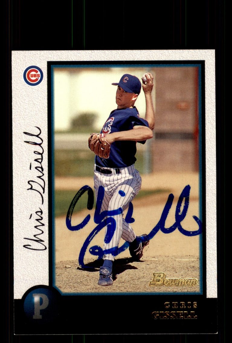 Signed Baseball Card Auto Chris Gissell 1998 Bowman #305 Chicago Cubs