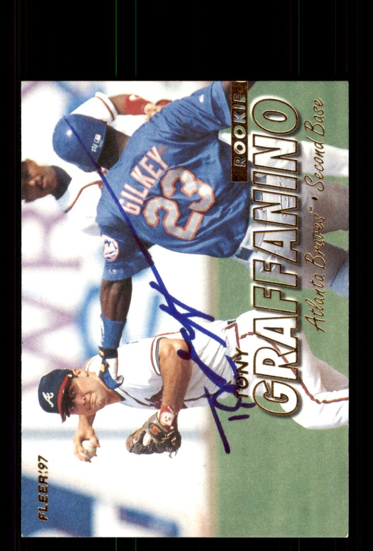 Signed Baseball Card Auto Tony Graffanino 1997 Fleer #617 Atlanta Braves
