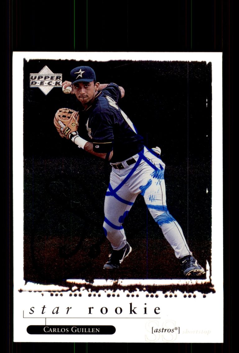 Signed Baseball Card Auto Carlos Guillen 1998 Upper Deck #559 Houston Astros