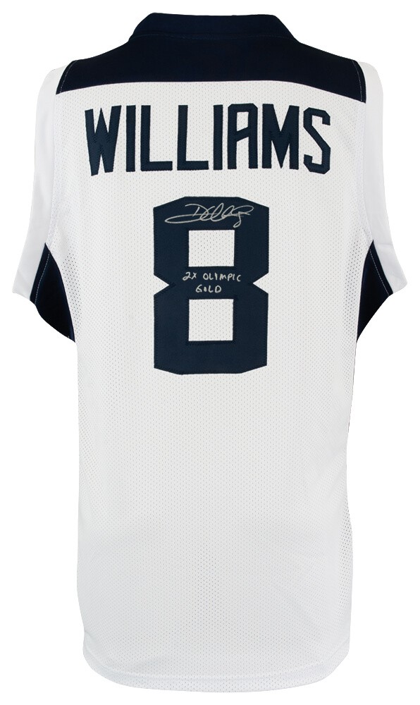 Deron Williams Signed USA White Custom Basketball Jersey w/2x Gold -SCHWARTZ COA