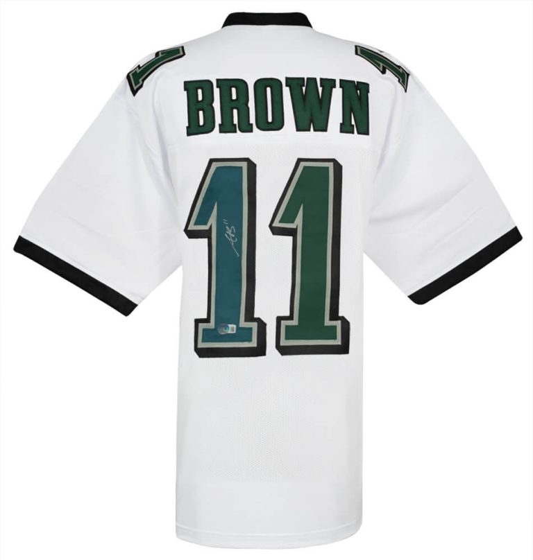 A.J. (AJ) Brown (EAGLES) Signed White Custom Football Jersey - (BECKETT COA)
