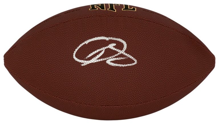 Odell Beckham Jr Signed Wilson Super Grip Full Size NFL Football -(SCHWARTZ COA)