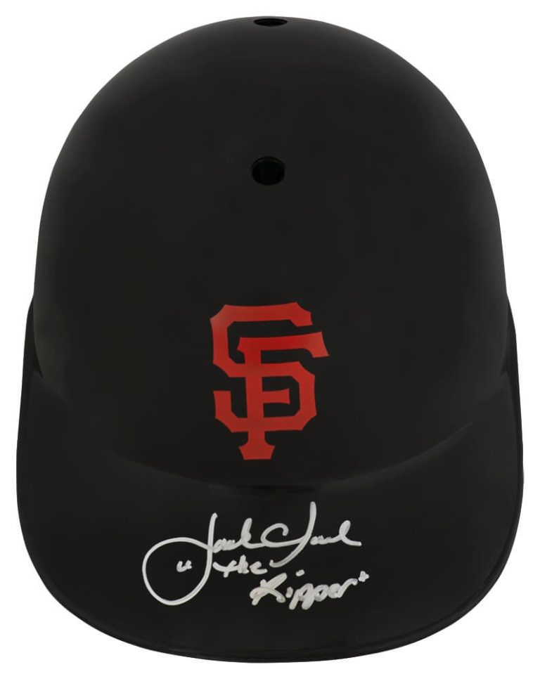 Jack Clark Signed Giants Souvenir Replica Batting Helmet w/Ripper (SCHWARTZ COA)