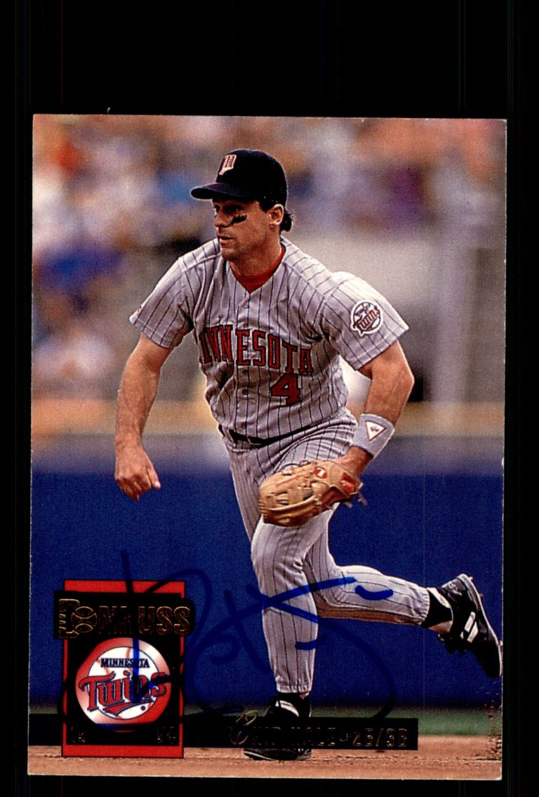 Signed Baseball Card Auto Chip Hale 1994 Donruss #168 Minnesota Twins