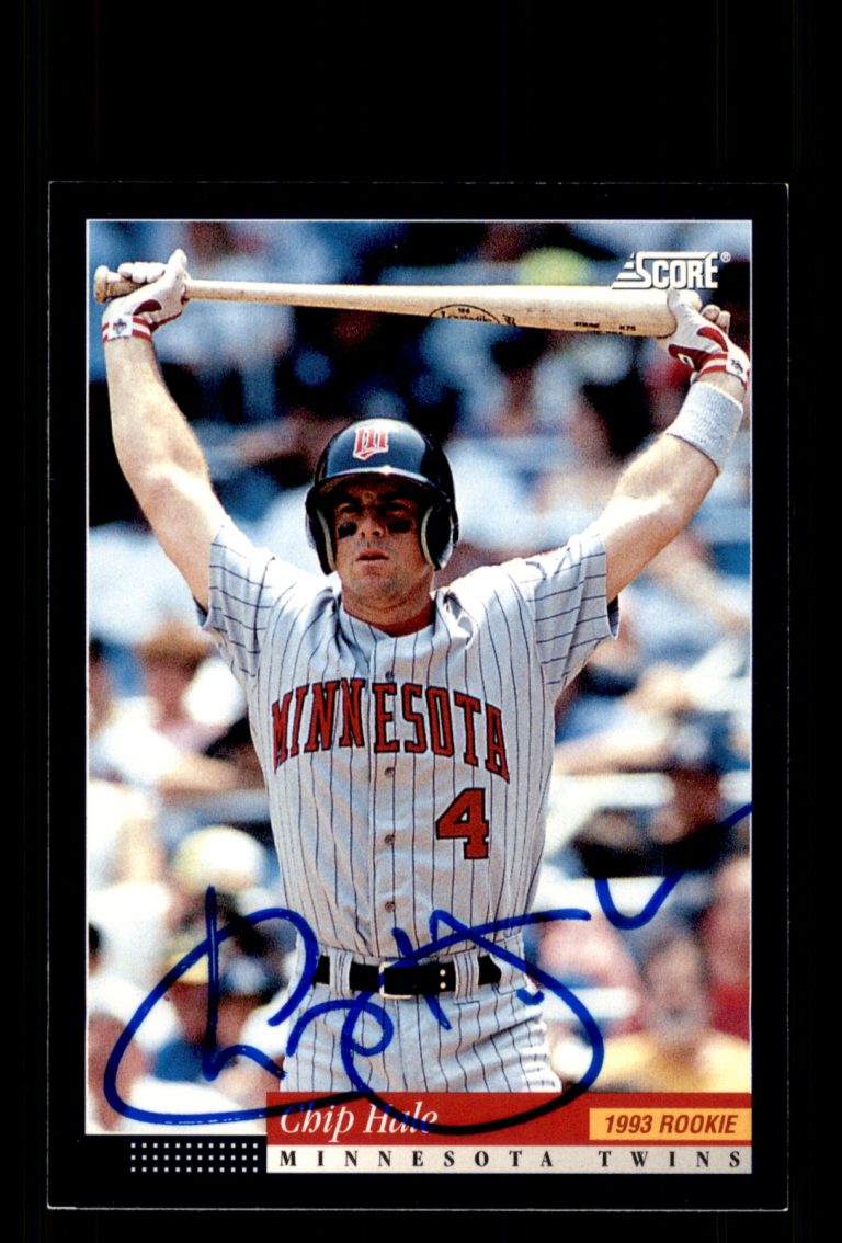 Signed Baseball Card Auto Chip Hale 1994 Score #609 Minnesota Twins