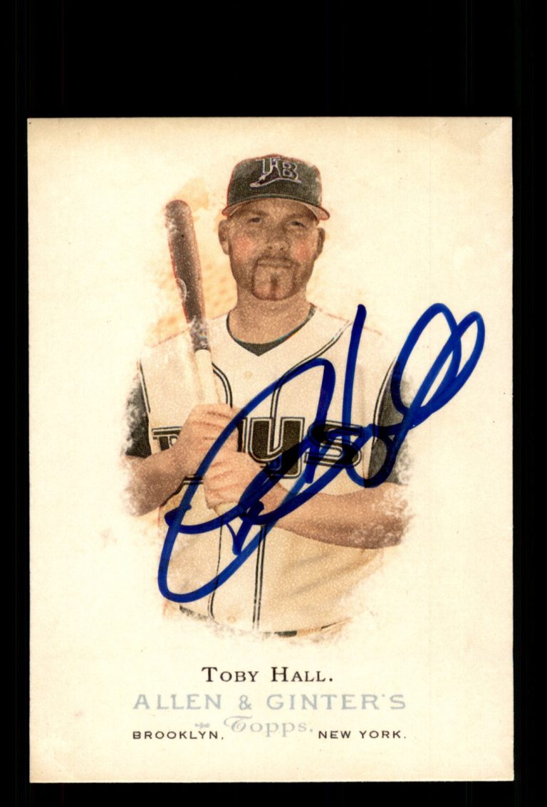 Signed Baseball Card Auto Toby Hall 2006 Topps Allen & Ginter #137 Devil Rays