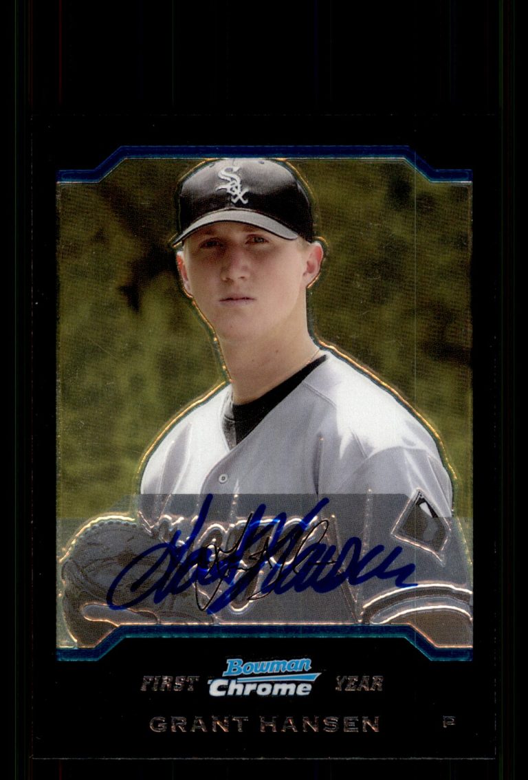 Signed Baseball Card Auto Grant Hansen 2004 Bowman #BDP89 White Sox