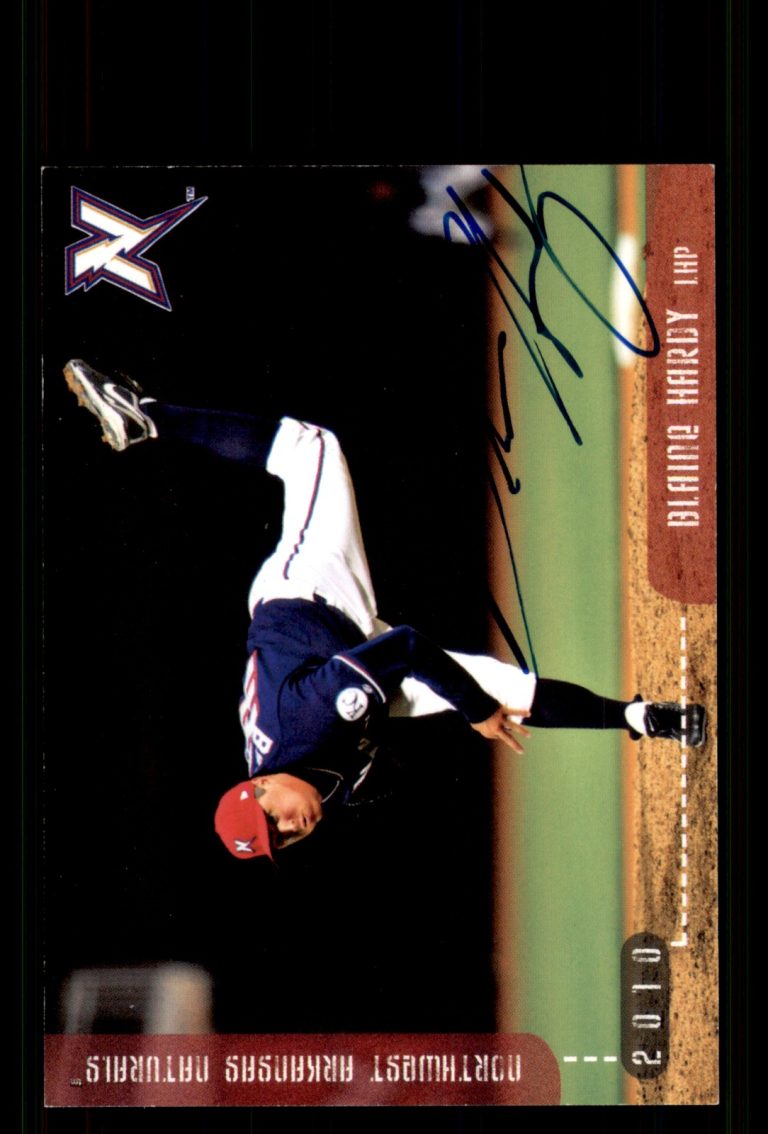 Signed Baseball Card Auto Blaine Hardy 2010 Northwest Arkansas Naturals