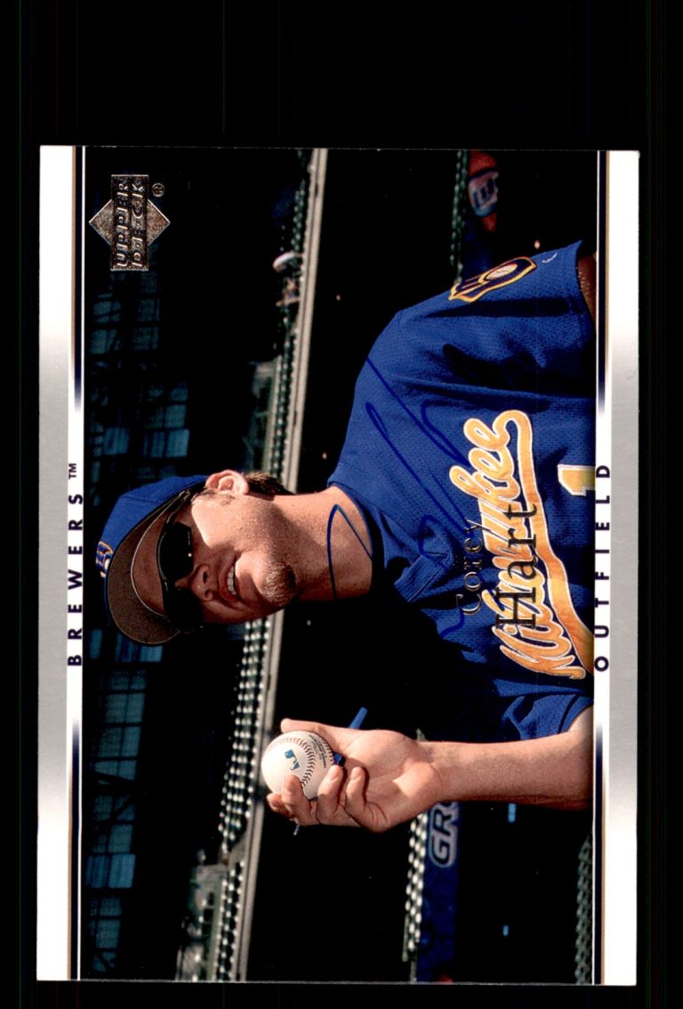 Signed Baseball Card Auto Corey Hart 2007 Upper Deck #365 Milwaukee Brewers