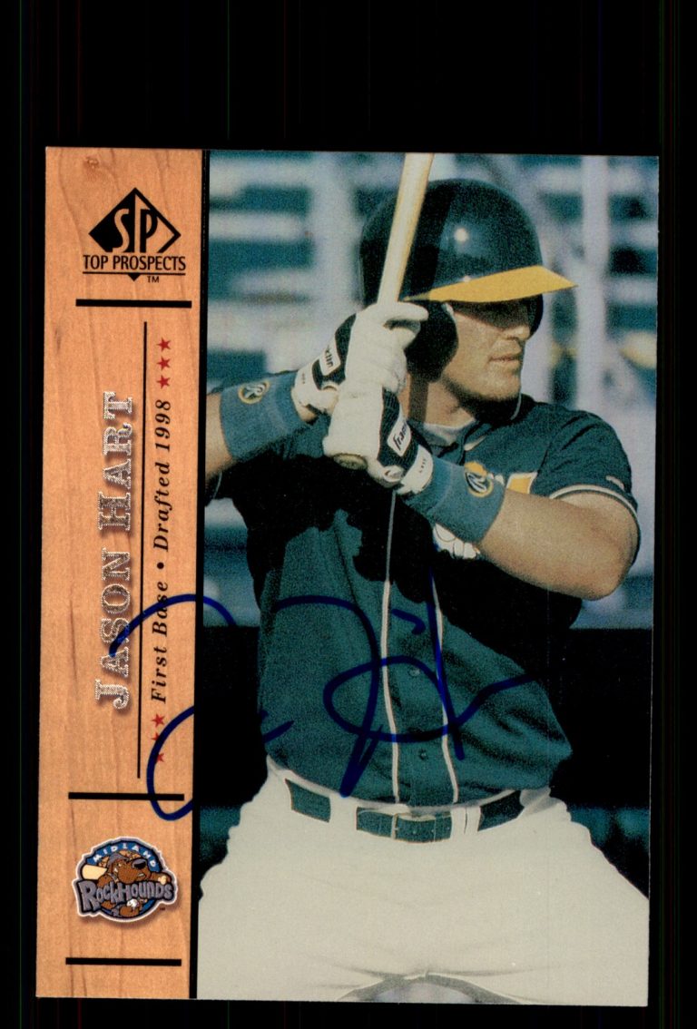 Signed Baseball Card Auto Jason Hart 2001 SP Top Prospects #6