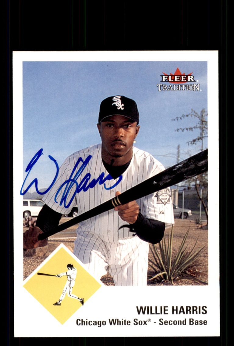Signed Baseball Card Auto Willie Harris 2003 Fleer Tradition #340 White Sox