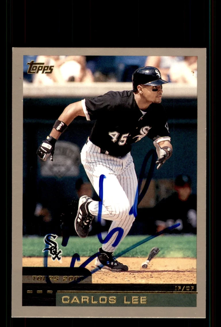 Signed Baseball Card Auto Carlos Lee 2000 Topps #261 Chicago White Sox