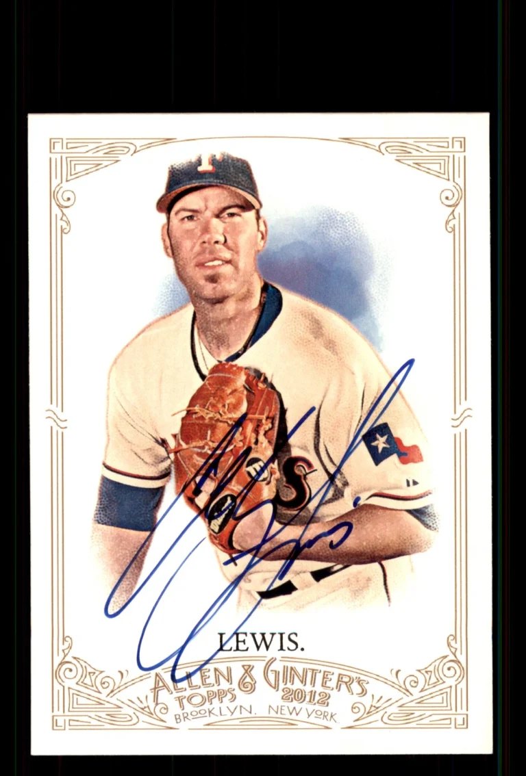 Signed Baseball Card Auto Colby Lewis 2012 Topps Allen & Ginter #341 Rangers
