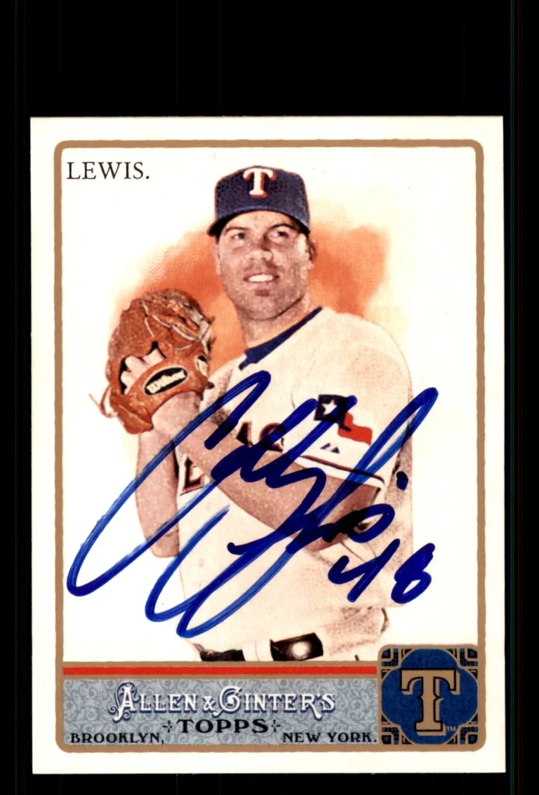 Signed Baseball Card Auto Colby Lewis 2011 Topps Allen & Ginter #87 Rangers