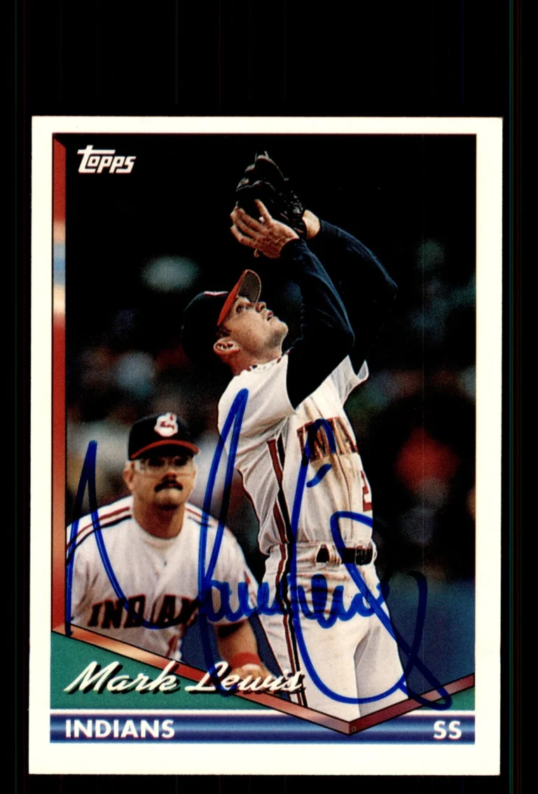 Signed Baseball Card Auto Mark Lewis 1994 Topps #678 Cleveland Indians