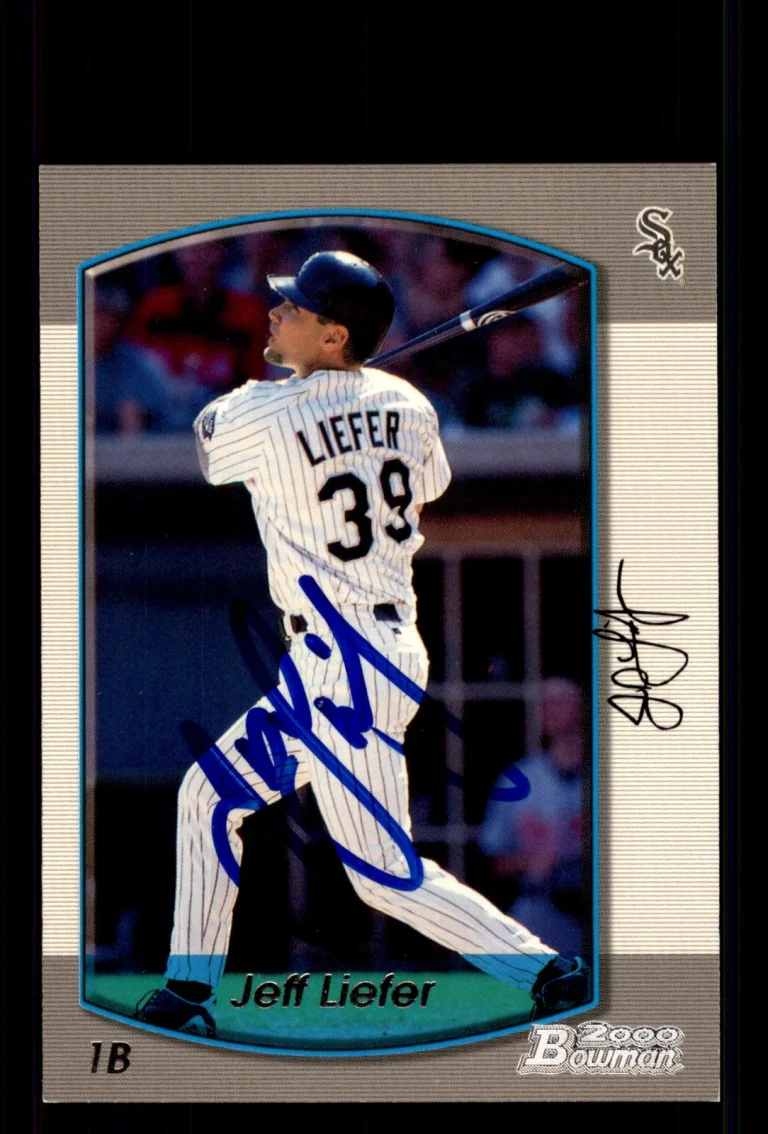 Signed Baseball Card Auto Jeff Liefer 2000 Bowman #174 Chicago White Sox