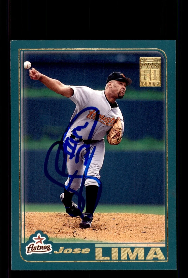 Signed Baseball Card Auto Jose Lima 2001 Topps #622 Houston Astros