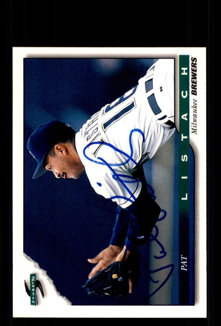 Signed Baseball Card Auto Pat Listach 1996 Score #81 Milwaukee Brewers