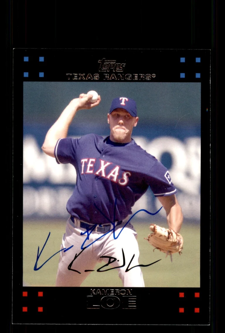 Signed Baseball Card Auto Kameron Loe 2007 Topps #UH26 Rangers