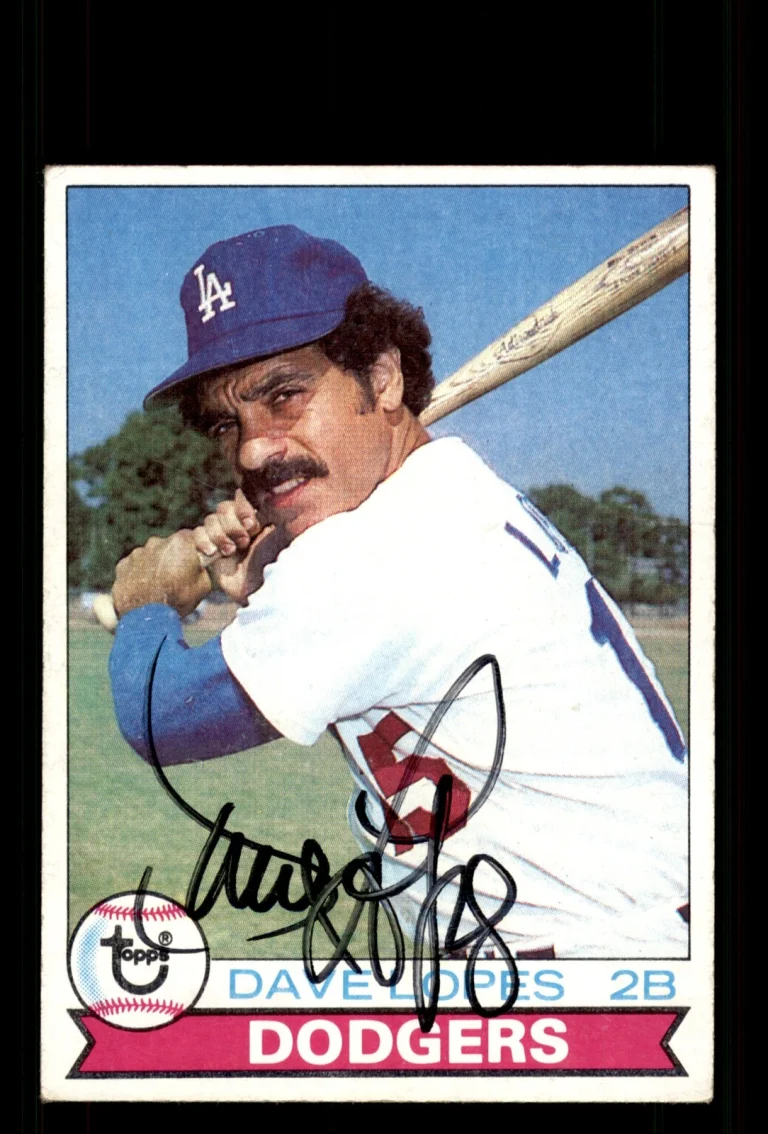 Signed Baseball Card Auto Dave Lopes 1979 Topps #290 Los Angeles Dodgers